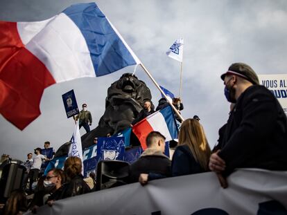 Manifestación de Génération Identitaire, el pasado 20 de febrero en París.