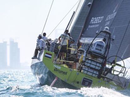 El Team Brunel a su llegada a Abu Dabhi