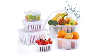 Estos recipientes herméticos de doble capa permiten conservar mejor los alimentos en su interior.