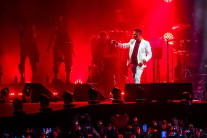 Alejandro Sanz, en el Wanda Metropolitano, en Madrid.