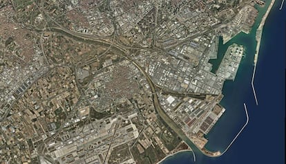 Mapa del port de Barcelona.