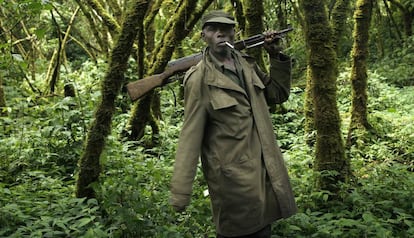 Foto de archivo de un guardabosque del parque nacional de Virunga en noviembre de 2008.