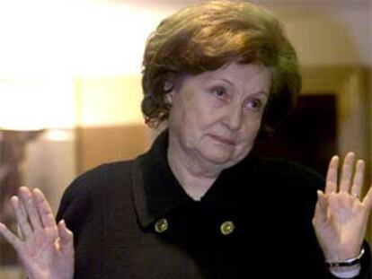 Lucía Hiriart, esposa del ex dictador chileno Augusto Pinochet, en una foto de 1998.