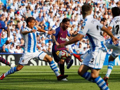 La Real Sociedad se enfrenta al Barcelona en la Liga Santander