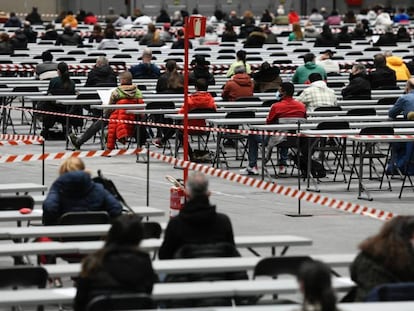 Examen de oposición a plazas del Ayuntamiento de Madrid, en Ifema.