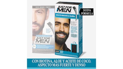 tintes en gel barba y bigote, just for men, ¿cuánto tiempo dura el tinte de la barba?, just for men barba, tinte para barba, disimular canas barba, tinte para barba y bigote