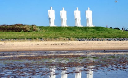 La instalación 'Man Meets the Sea', en el municipio costero de Esdjerg (Dinamarca).