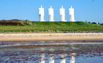 La instalación 'Man Meets the Sea', en el municipio costero de Esdjerg (Dinamarca).