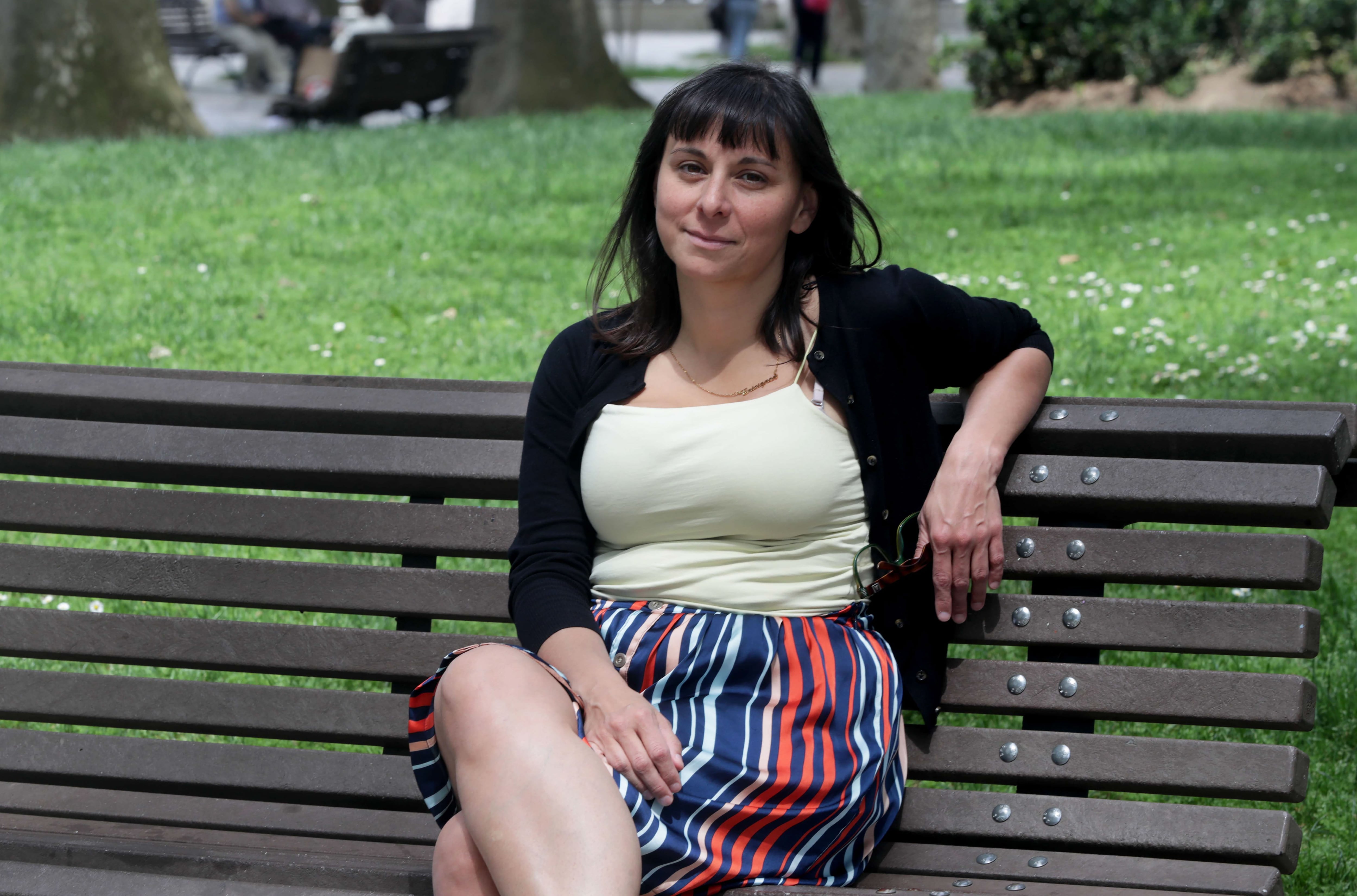 La economista Cecilia Rikap, en el Arenal de Bilbao.