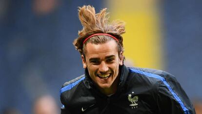 Griezmann, durante un entrenamiento con Francia.