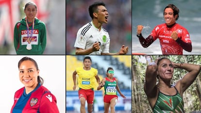 Los rostros de los seis deportistas mexicanos más destacados.