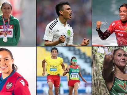 Los rostros de los seis deportistas mexicanos más destacados.