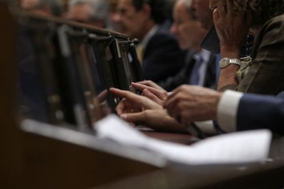 Votación sobre el 'canon digital' en el Congreso en 2011