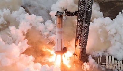 Imagen de un lanzamiento de un cohete de SpaceX