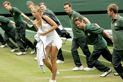 María Sharapova, durante un partido.