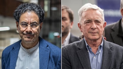Iván Cepeda y Álvaro Uribe.