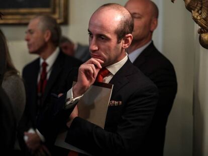 Stephen Miller asiste a una reunión del gabinete, el 19 de noviembre en la Casa Blanca.