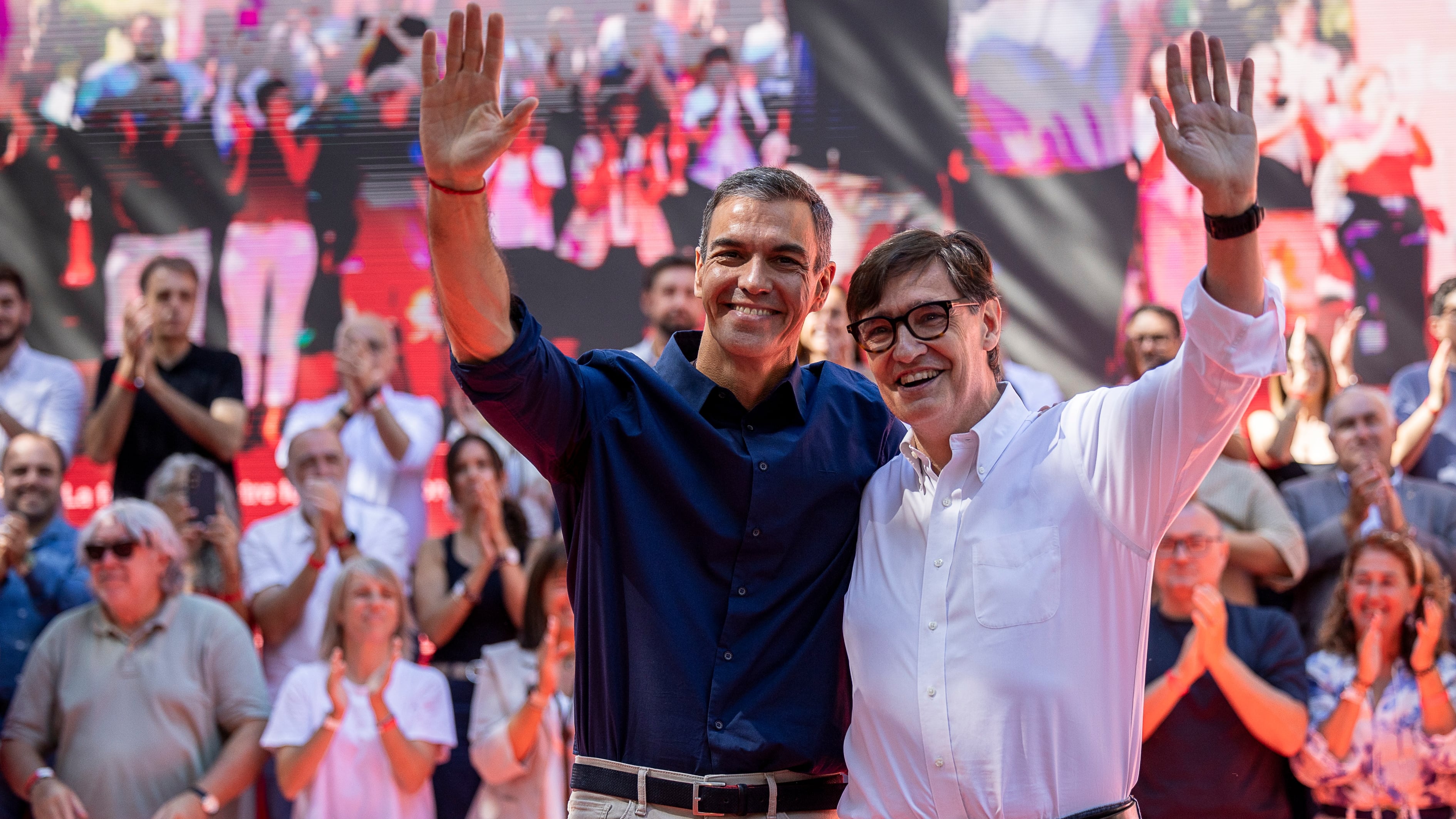 Pedro Sánchez, en la fiesta del PSC: “Cada nueva crisis, una nueva deslealtad de PP y Vox”