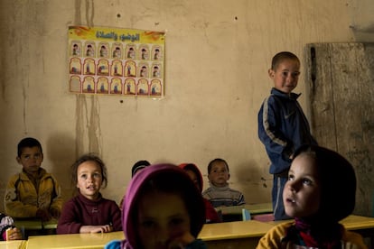 En la guarderia de El Bassma, hay dos salas: una funciona como escuela infantil y la otra como jardín de infancia para los más pequeños.