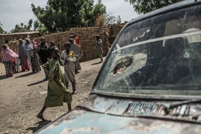 Bairro de Kawar Maila, em Maiduguri, capital de Borno (Nigéria). Aqui foram acolhidos milhares de refugiados internos do conflito do Boko Haram.