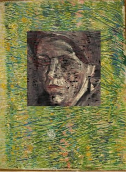 Portrait of a peasant woman behind Van Gogh's Patch of Grass.