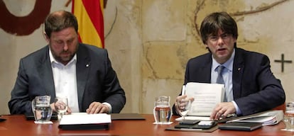 Oriol Junqueras y Carles Puigdemont.