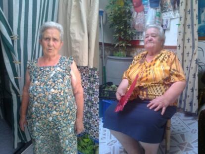 Josefa Jim&eacute;nez, Elena S&aacute;nchez y Carmen Tapia, vecinas de Belalc&aacute;zar (C&oacute;rdoba) y protagonistas de &#039;Pen&eacute;lopes, guardianas de la memoria&#039;.