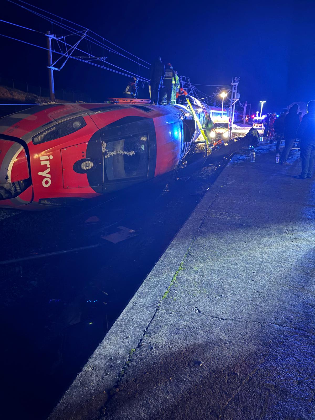 La foto tomada por Lola del tren Iryo el día del accidente.