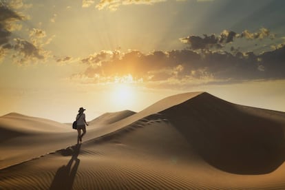 Desierto en las cercanías de Abu Dhabi.