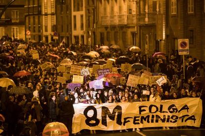 Manifestación del 8 de marzo en Santiago de Compostela.