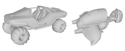 Modelos 3D del Warthog (i) y Ghost (d) en Waze.