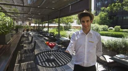 El Jardín Mimosa, la terrassa de l'Hotel Mandarín: el Mediterrani en un pati interior amb tocs orientals.
