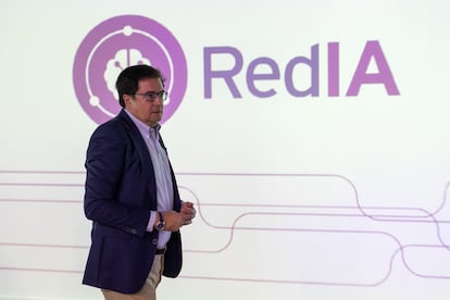 Óscar López, en la presentación de las iniciativas RedIA y RedIA salud, en Madrid.
