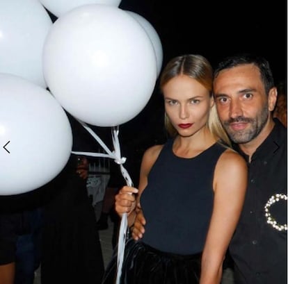 Natasha Poly y Riccardo Tisci.