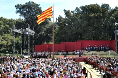 Acto institucional de la Diada en el Parque de la Ciutadella de Barcelona.