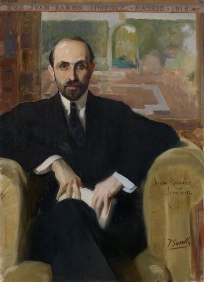 El retrato de Juan Ramón Jiménez que pintó Joaquín Sorolla en 1916.