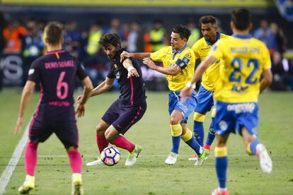 André Gomes en el partido contra Las Palmas.