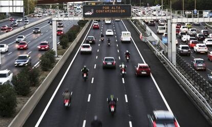 Restricciones velocidad en la M-30 por contaminaci&oacute;n. 
 
 