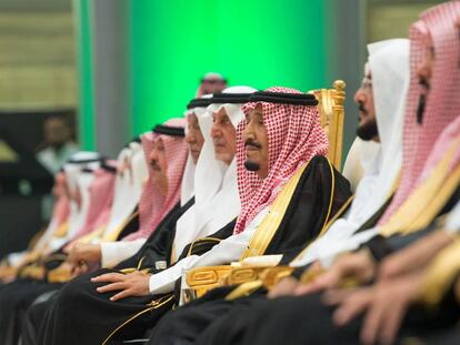 El rey Salmán de Arabia Saudí, en la inauguración del tren de alta velocidad a La Meca, en septiembre.