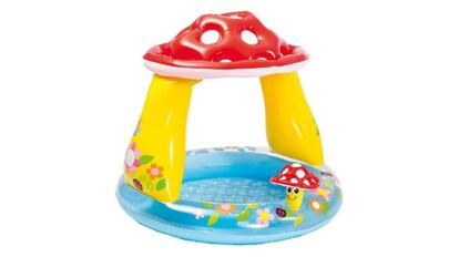Piscina hinchable para niños y bebés con diseño original de seta y colorido