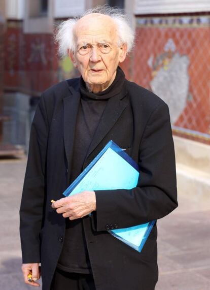 El sociólogo Zygmunt Bauman en Barcelona.