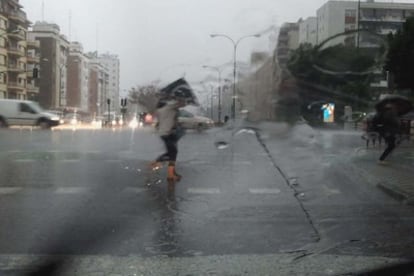 Lluvia en Sevilla.