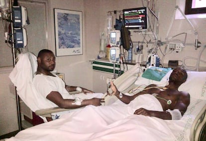 Photo posted by Abidal to discredit allegations his cousin was not his liver donor.