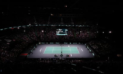 Panorámica del AO Arena de Mánchester durante la serie entre Gran Bretaña y Francia.