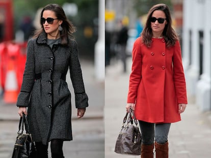 El rojo de Zara y 12 más: los abrigos de Pippa Middleton