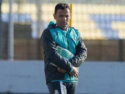 Javi Calleja, durante un entrenamiento con el Villarreal.