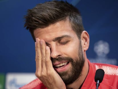 Piqué, em entrevista antes da partida contra o Manchester United.