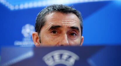Valverde, a la roda de premsa d'aquest dimarts.