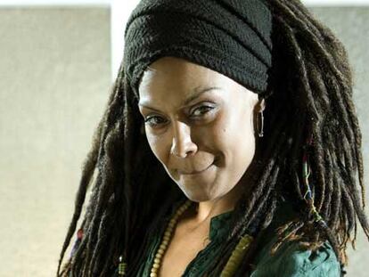 Amparo Velasco, <i>La Negra,</i> ayer en Madrid.