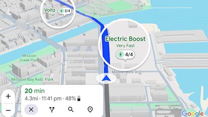 Estaciones de carga eléctrica en Google Maps